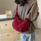 Women's Fashion Plain Color Nylon Crossbody Bag