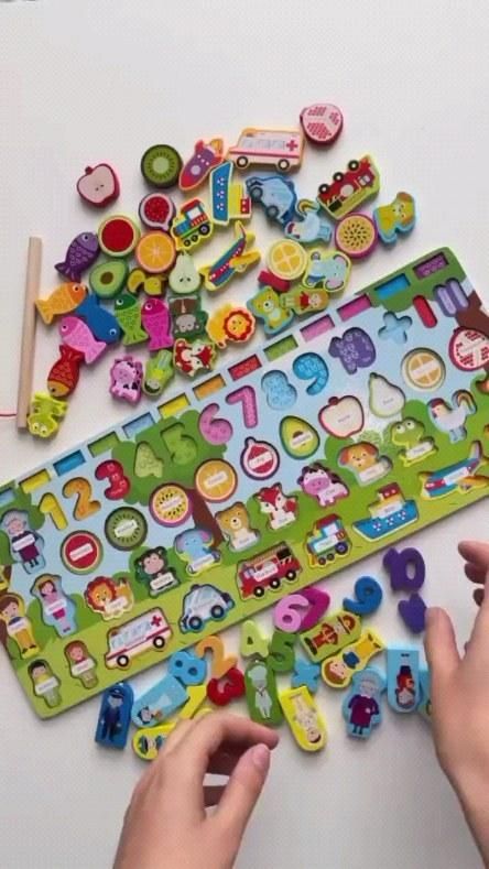 Montessori Preschool Educational Wooden Toys for Kids