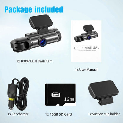 🚗📹 Drive Smarter with Our 170° Wide-Angle Dash Cam – Dual Lens, 1080p Clarity!