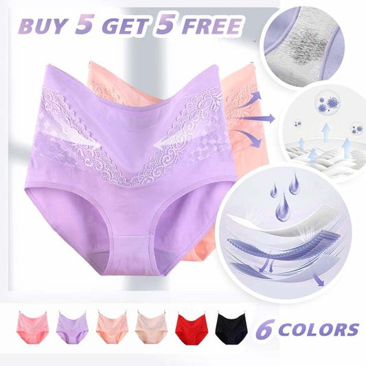 🔥High Waist Cotton  Hygroscopic Underwear