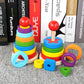 Wooden Rainbow Tower Double Stacked