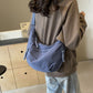 Women's Fashion Plain Color Nylon Crossbody Bag