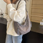 Women's Fashion Plain Color Nylon Crossbody Bag