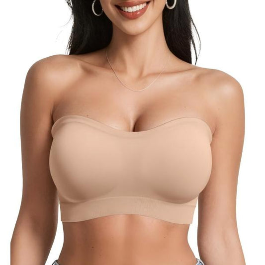 Non-Slip Bandeau Seamless Wireless Strapless Bra