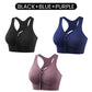 Women's Front Zipper Shockproof Support Sports Bra