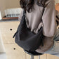 Women's Fashion Plain Color Nylon Crossbody Bag