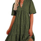 ⏰2025 Hot Sale -Women's Elegant Hollow Out Lace Ruffle Casual Mini Dress