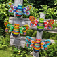 💐Iron Bee Art Sculpture Hanging Wall Decorations for Garden