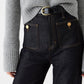 ⭐2025 Best Selling Jeans-49% OFF👖Tummy Control Cropped Wide-Leg Jeans
