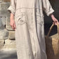 49% Off💥Casual Breathable Solid Color Round Neck Dress