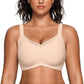 Womens Wireless Bras V Mesh Comfortable Bralette Supportive