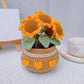 Hand-woven Flower Potted Desktop Ornaments