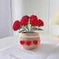 Hand-woven Flower Potted Desktop Ornaments