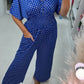 🔥Free Shipping - 48% OFF🔥 Polka Dot Printed Elastic Waist Jumpsuit