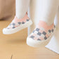 Baby Slip-On Plaid Sneakers First Walkers Non-Slip Shoes