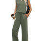 💕Last Day Promotion 49% OFF🔥2025 New Women's Casual Cap Sleeve Top Wide Leg Crop Pants Two Piece Sets🚀Free shipping🚀