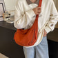 Women's Fashion Plain Color Nylon Crossbody Bag