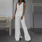 ✈️Free Shipping💃Women's 2 Piece Outfits Button Front Sleeveless V Neck Vest Jacket and Pants