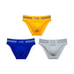 🔥Men's Sexy Colorful Stripe Letter Seamless Low Waist Briefs🔥
