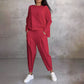 🔥Free Shipping🔥Round-Neck Long-Sleeved Top ＆ Pants 2-Piece Set