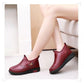 Leather Fur Moccasins Women Loafers for Elderly Female Soft Warm