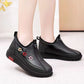 Leather Fur Moccasins Women Loafers for Elderly Female Soft Warm