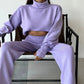 💖Limited Sale 50% OFF💖Women's Long-sleeve High Neck Crop Top and Pants Set