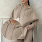 New Yesr sale 49% OFF Women’s Hooded Slit Sweatshirts ＆ Pants 2-Piece Set
