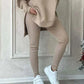 New Yesr sale 49% OFF Women’s Hooded Slit Sweatshirts ＆ Pants 2-Piece Set