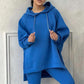 New Yesr sale 49% OFF Women’s Hooded Slit Sweatshirts ＆ Pants 2-Piece Set