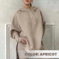 New Yesr sale 49% OFF Women’s Hooded Slit Sweatshirts ＆ Pants 2-Piece Set