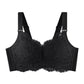 Breathable Full Cup Lace Minimizing Bra with Adjustable Straps