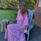 🌸Big price reduction🌸Women's Elegant Puff Sleeve Floral Boho Maxi Dress