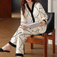 Comfortable Button Top and Long Pants 2-Piece Sleep Set