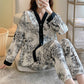 Comfortable Button Top and Long Pants 2-Piece Sleep Set
