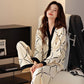 Comfortable Button Top and Long Pants 2-Piece Sleep Set