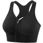 Women's Front Zipper Shockproof Support Sports Bra