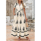 💥Last Day Special Sale 49% OFF💃Women’s Casual V Neck Boho Maxi Dress