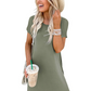 🔥HOT SALE 50% OFF🔥Women's Casual Loose Short Sleeve Pocket Split Maxi Dress