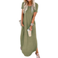 🔥HOT SALE 50% OFF🔥Women's Casual Loose Short Sleeve Pocket Split Maxi Dress