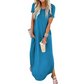 🔥HOT SALE 50% OFF🔥Women's Casual Loose Short Sleeve Pocket Split Maxi Dress