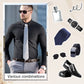 💼Men's Silky Wrinkle Resistant Solid Color Stretch Shirt | Roll-Up Sleeves & Hidden Buttons | 4-Way Stretch Fabric