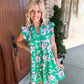 🌺Summer Hot Sale 49% OFF🔥Ruffle Sleeve V-Neck Printed Dress