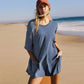 🔥Campaign - 49% off🎉-Oversized T-shirt V-shaped Back Romper