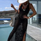 🎁Summer Hot Sale 49% OFF🔥Deserted Island Crochet Knit Cross Back Cover Up Maxi Dress✈️ Free Shipping✈️