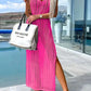 🎁Summer Hot Sale 49% OFF🔥Deserted Island Crochet Knit Cross Back Cover Up Maxi Dress✈️ Free Shipping✈️