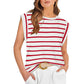 💖Last Day 50% OFF💖Women's Fashionable Versatile Striped Sleeveless Top