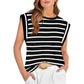 💖Last Day 50% OFF💖Women's Fashionable Versatile Striped Sleeveless Top