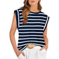 💖Last Day 50% OFF💖Women's Fashionable Versatile Striped Sleeveless Top