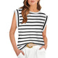 💖Last Day 50% OFF💖Women's Fashionable Versatile Striped Sleeveless Top
